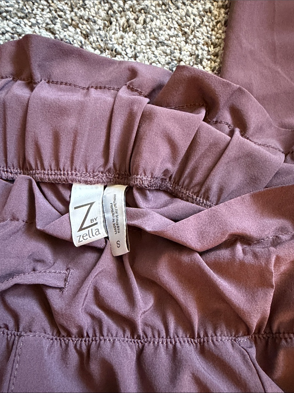 Zella High-Waist Paperbag Wide-Leg Pants - Mauve Purple - Picture 2 of 3